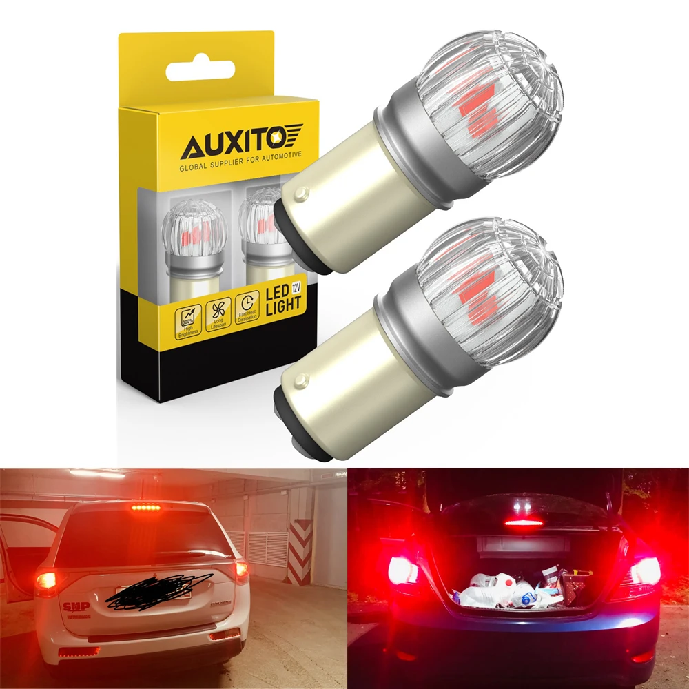 

Автомобильные фары AUXITO, 2 шт., BAY15D P21/5 Вт, цвет красный 1157, лампа Canbus, без ошибок, Сверхъяркие Автомобильные фары, белый, желтый, лампа заднего хода для парковки