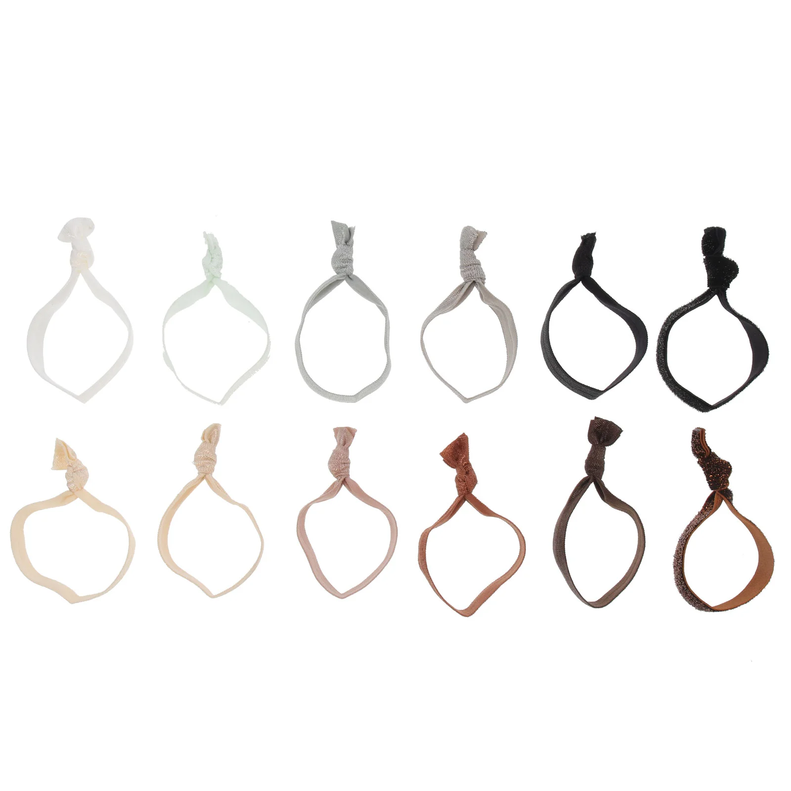 

10 Pcs Knotted Head Rope Hair Ropes Bulk Ties Ribbons Ponytail Holders Elastic Silk Toddler Fabric