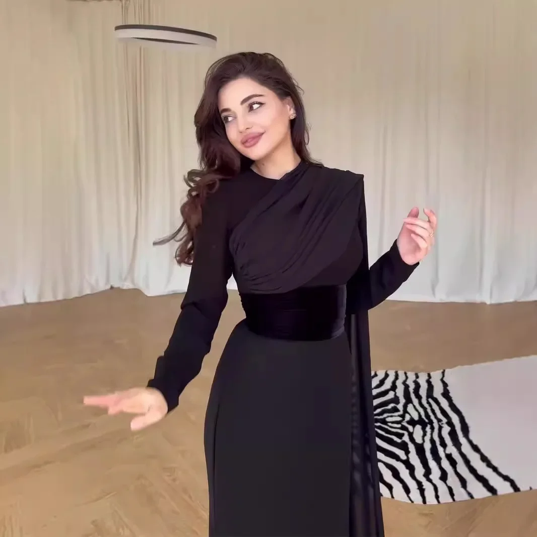 أكمام كاملة طول الكلمة حورية البحر فساتين حفلة موس...