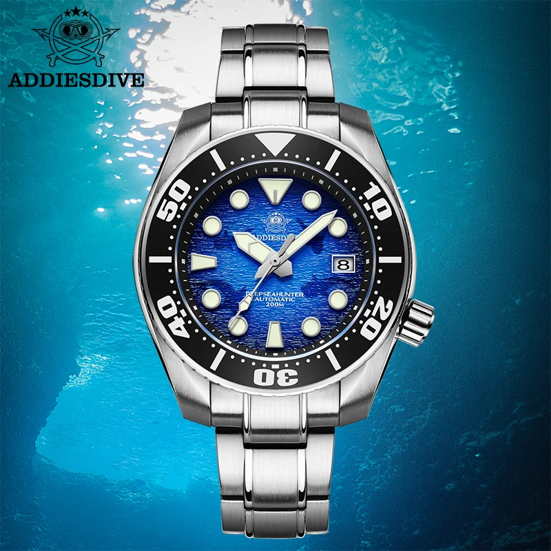 

ADDIESDIVE Men's Automatic Mechanical Wristwatches 316L Stainless Steel Sapphire Glass Super Luminous 20Bar Waterproof Watches