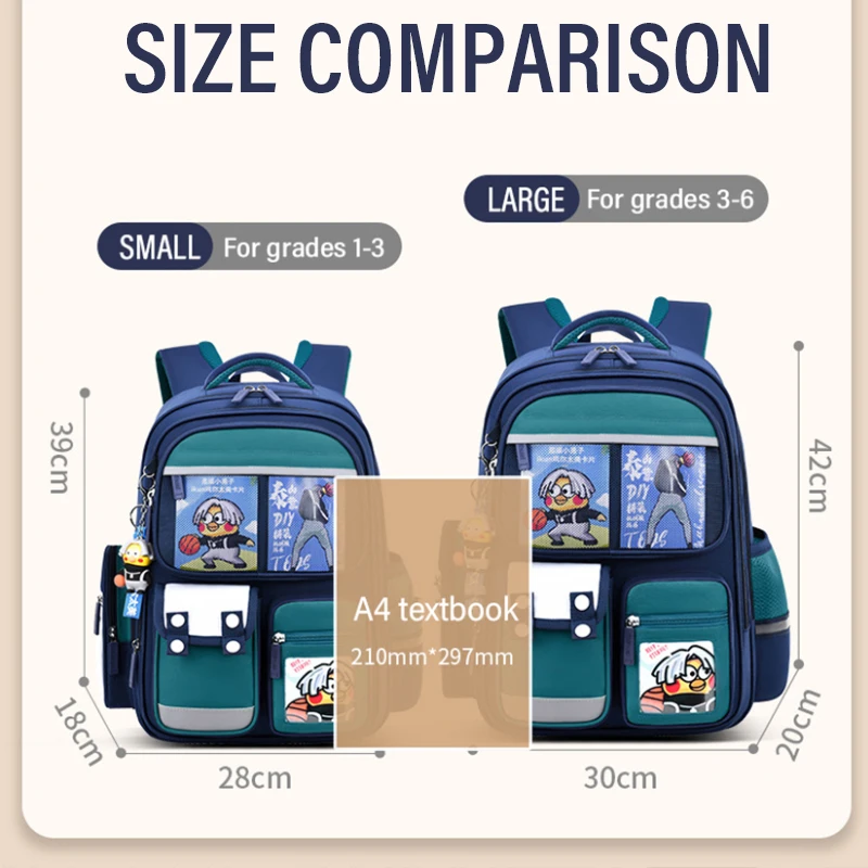 New Children School Bag Boy's Cartoon Backpack Primary Schoolbag Student's Backpack 1-6 Grades Boys Girls Spine Relief Backpack 4