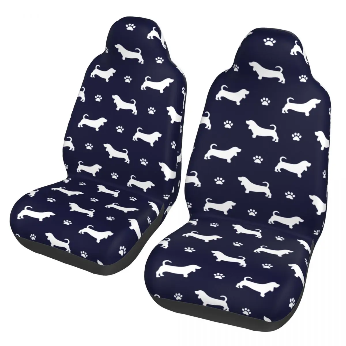 Basset Hound Dog Pattern Universal Car Seat Cover Auto Interior Suitable For All Kinds Car Seat Cushion Fabric Car Accessories