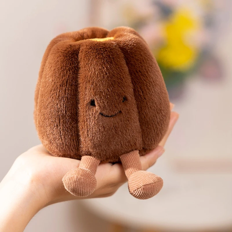 Dessert Egg Tart Macaron Plush Toy Stuffed Smiling Face Food Pillow with Legs Small Party Prop Decor Present 3