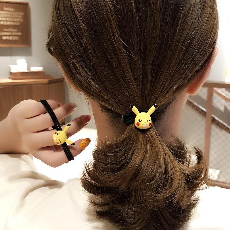 

[TAKARA TOMY] New Pokemon Pikachu Cartoon Cute Hairband Hair Ornaments Good Quality Tie Hair Cord Kawaii Hair Band A22122901