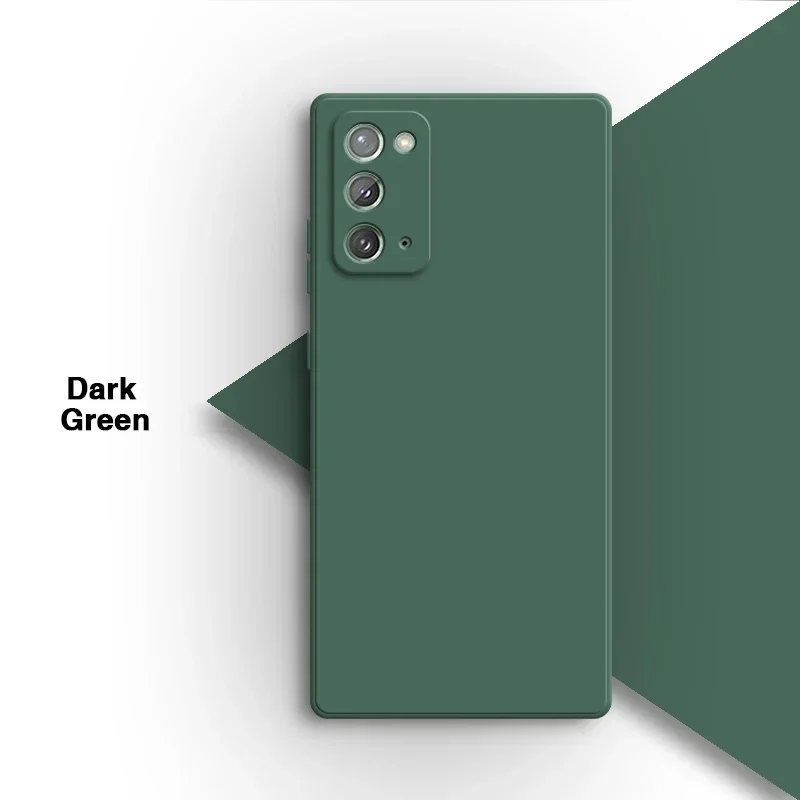 Stylish Square Soft Silicone Phone Case - High-Quality Solid Color Back Cover