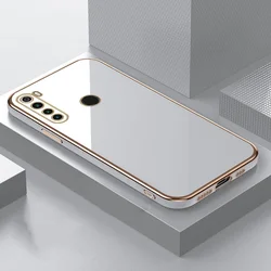 Luxury Square Plating Silicone Phone Case - Ultra Thin Soft Protective Back Cover for Redmi Note 5 Pro (WHITE)