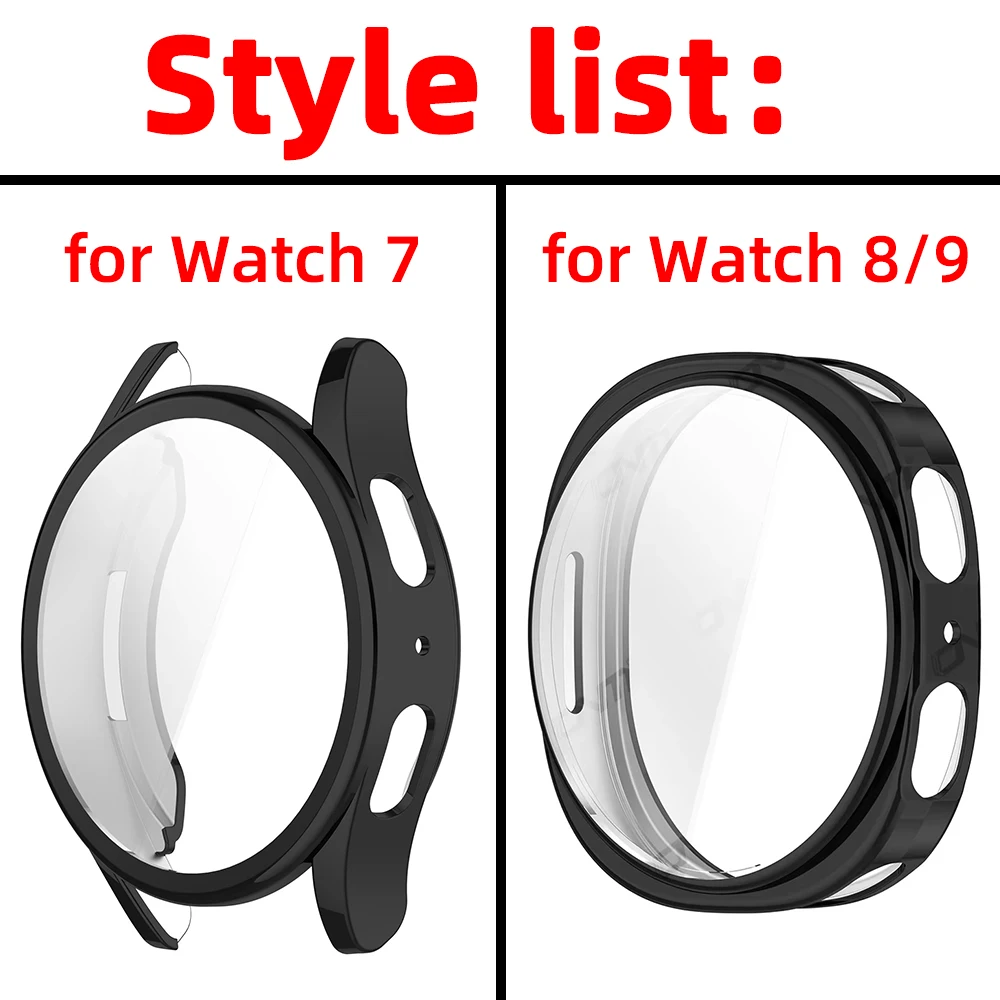 Premium Full Coverage Soft TPU Protective Case for Samsung Galaxy Watch 7 - Sleek Bumper Design
