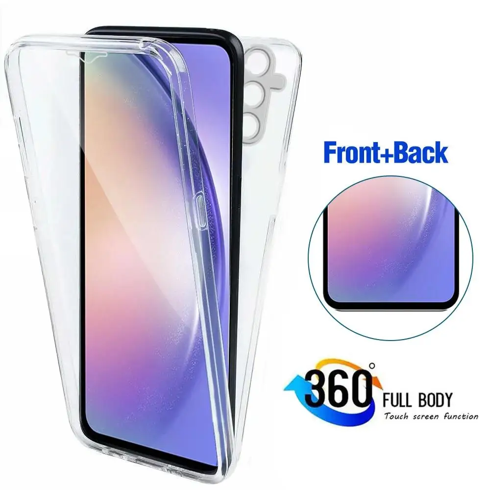 Двусторонний чехол 360 ° для Samsung Galaxy A14 A24 A34 A54 A12 A22 A32 A42 A52 A72 A82 A21 A21S A31 A51 A71 A81 A13 A23 A53 A73