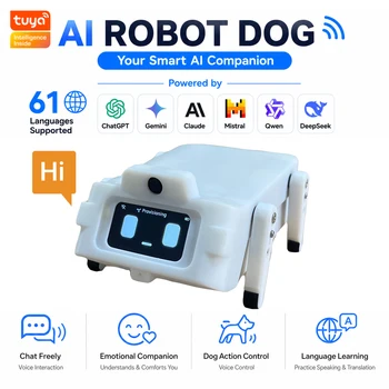 CLOUDRAKER Cane Robot Intelligente AI, Giocattolo Educativo Interattivo Vocale, Controllo delle Azioni, Racconta Storie, Compatibile con ChatGPT Gemini