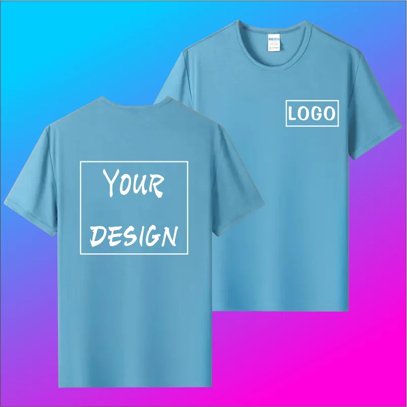 

A2101 Short Sleeve Sports T-Shirt Design Logo Fitness Breathable Quick Dry Top Custom Print Embroidery Pattern Men And Women