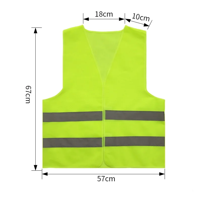 Gilet riflettente top senza maniche riflettore di sicurezza da corsa con striscia riflettente verde fluorescente arancione