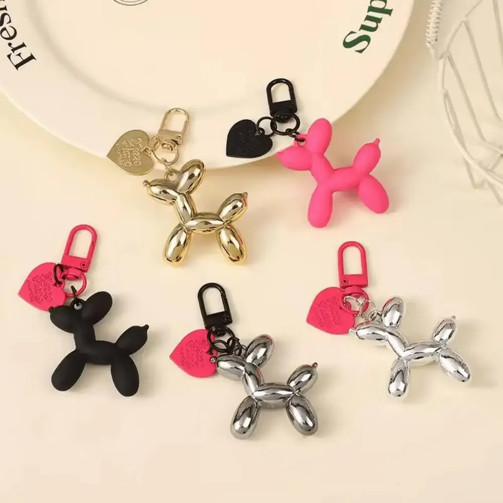 Balloon Dog Keychains Fashion Punk Y2K For Handbag Backpack Pendant Girl's Car Key Ring Accessories