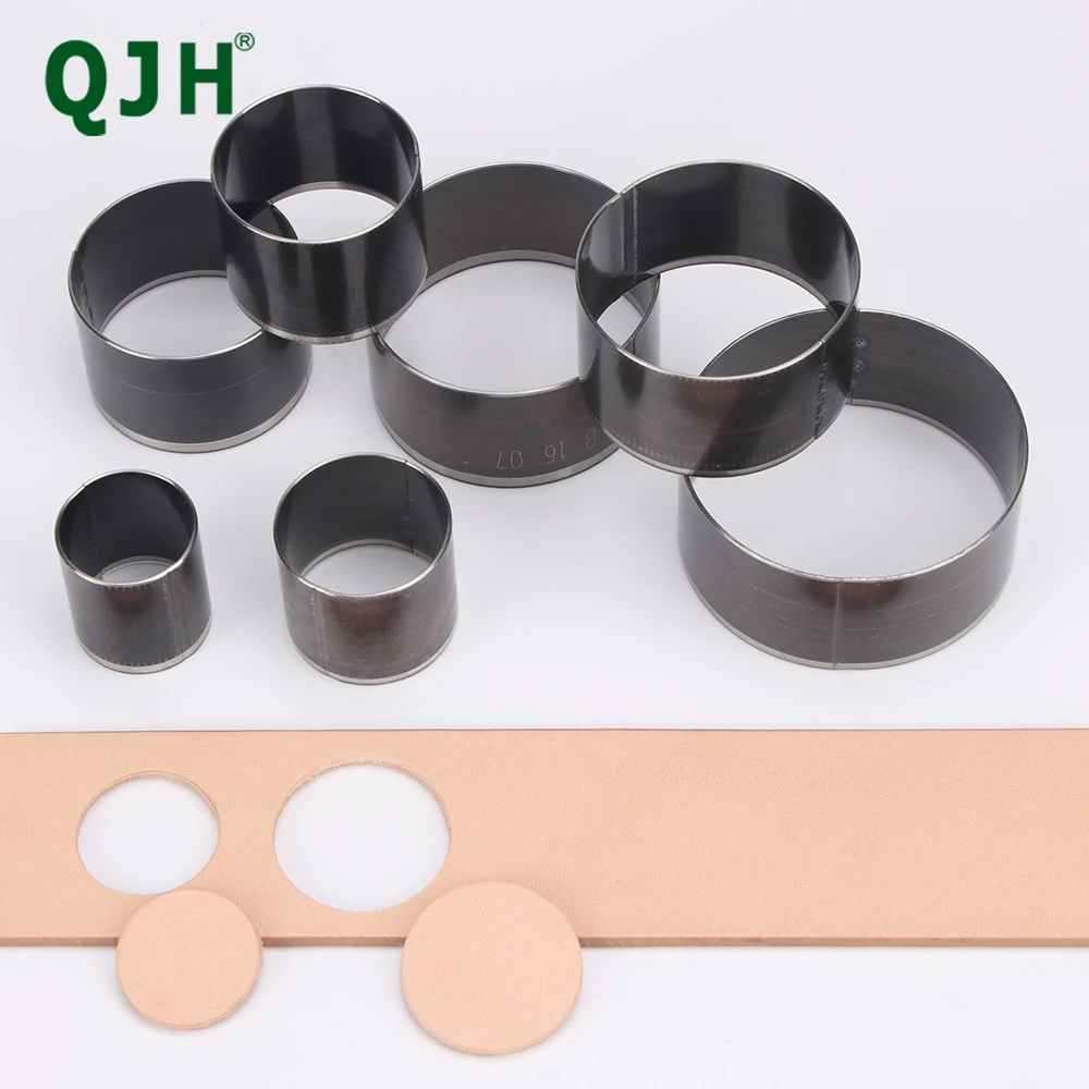 QJH Sharp Leather Cutting Die Leather Circle Stencil Cutter Mold Round Hollow Hole Punch Set Paper Craft Tools 7Pcs round hole punch cutter set,hole punch cutter set,leather cutting die set,round hole punch set