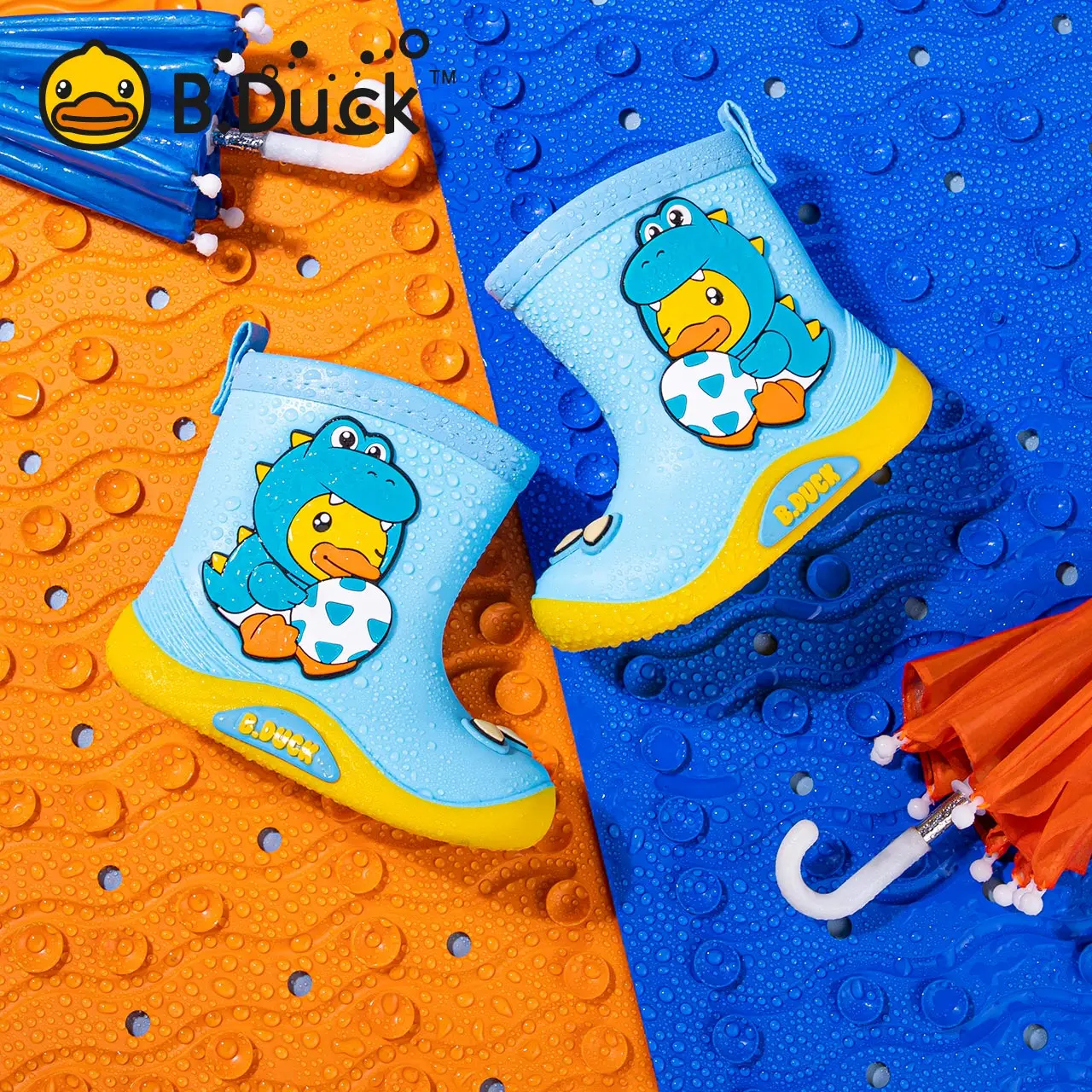 B.Duck Four Season Toddler Rain Boots Baby Rain Boots Short Rain Boots For Toddler EasyOn