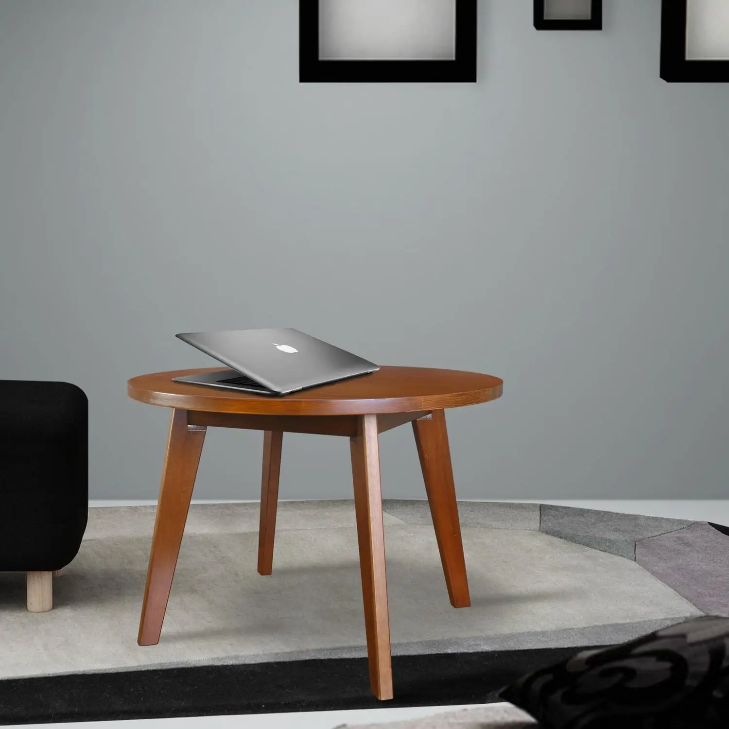 Hardwood Round Coffee Table - Hand-Wiped Sweet Oak 3