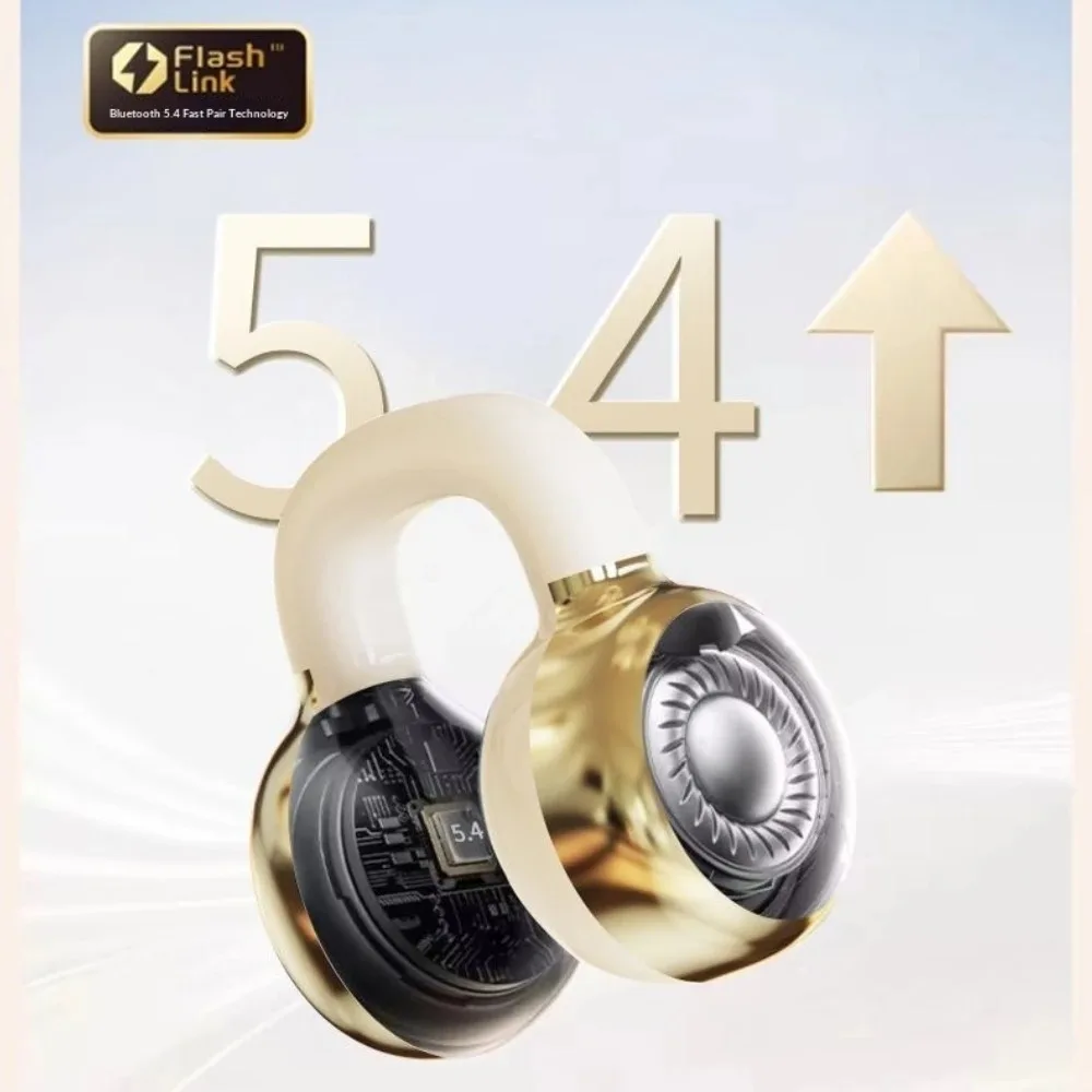 Wireless Ear Clip Bluetooth Headphones With Hifi Panoramic Audio_voghion.com