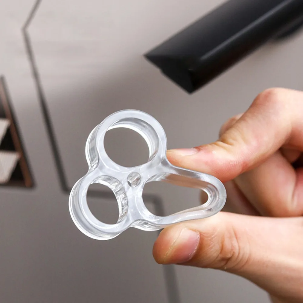 Handle Door Stopper PVC Mute Handle Pad O-shaped Anti-Collision Protected Pad Wall Protector Furniture Hardware 4/8Pcs silicone door stopper door stopper bumpers door stopper