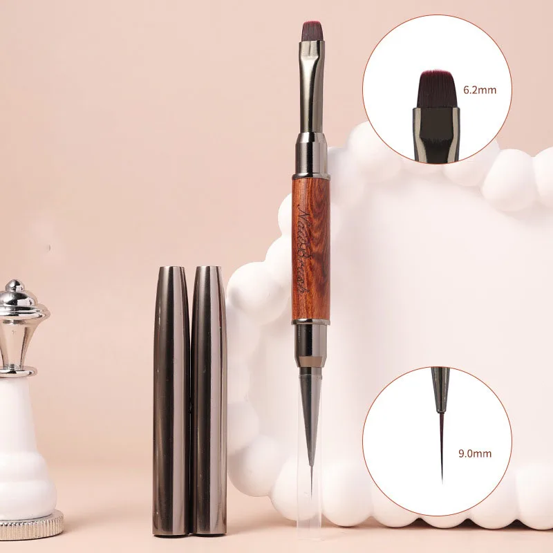 1/3 Stück Doppelendiger Nagelstift Pinsel Klebstoff Phototherapie-Stift UV-Gel Liner Pinsel DIY Dual-End Nagelkunst Malstift Maniküre Salon Werkzeug – Detail 6