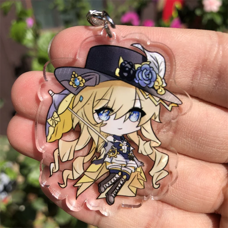 Genshin Impact Neuvillette Wriothesley Lyney Keychain Anime Game Accessories Backpack Pendant Prop Badge Anime Cosplay Accessories Anime Cosplay Props