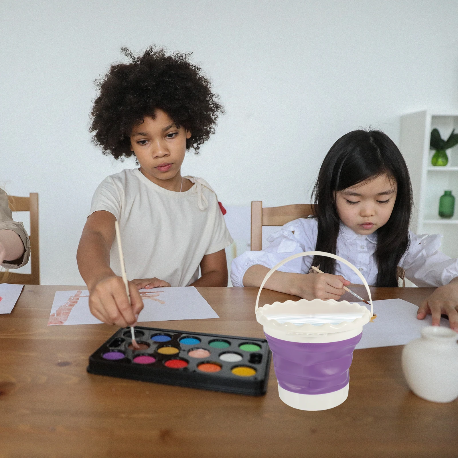 버킷 실리콘 펜 워시 부츠 페인트 브러시 와셔 휴대용 수채화 세척