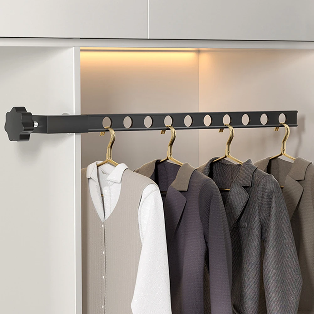 Wall Mounted Space Saver Drying Rack,Outdoor Travel Portable Hanger for Clothes,Aluminum Cloth Racks for Balcony Bathroom Closet 2