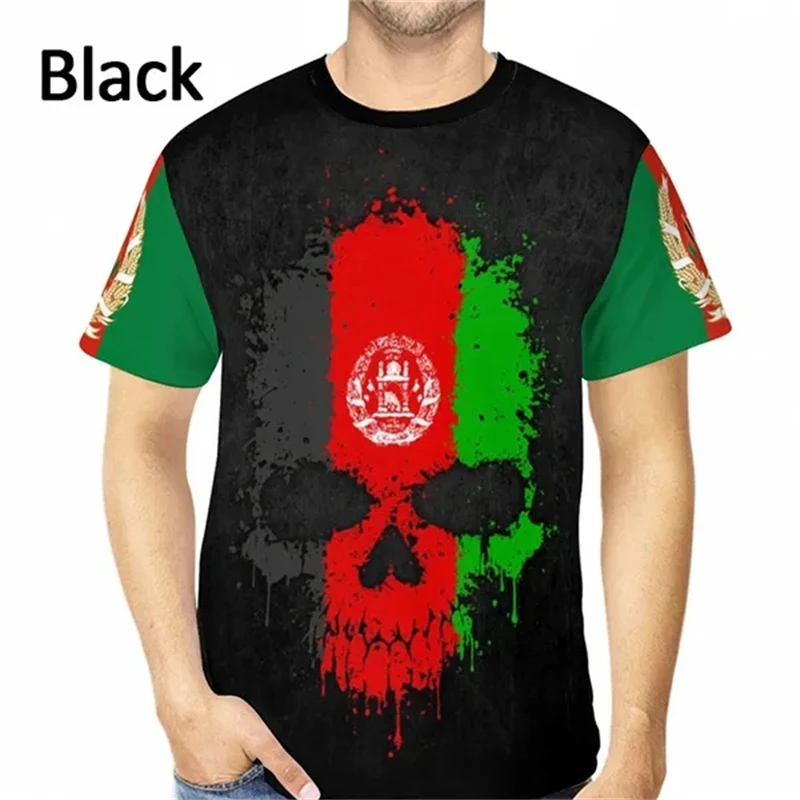 

Футболка с 3D-принтом флага Афганистана для мужчин и женщин, модная одежда Y2k, топы с круглым вырезом и коротким рукавом, футболка с графическим принтом, уличная одежда