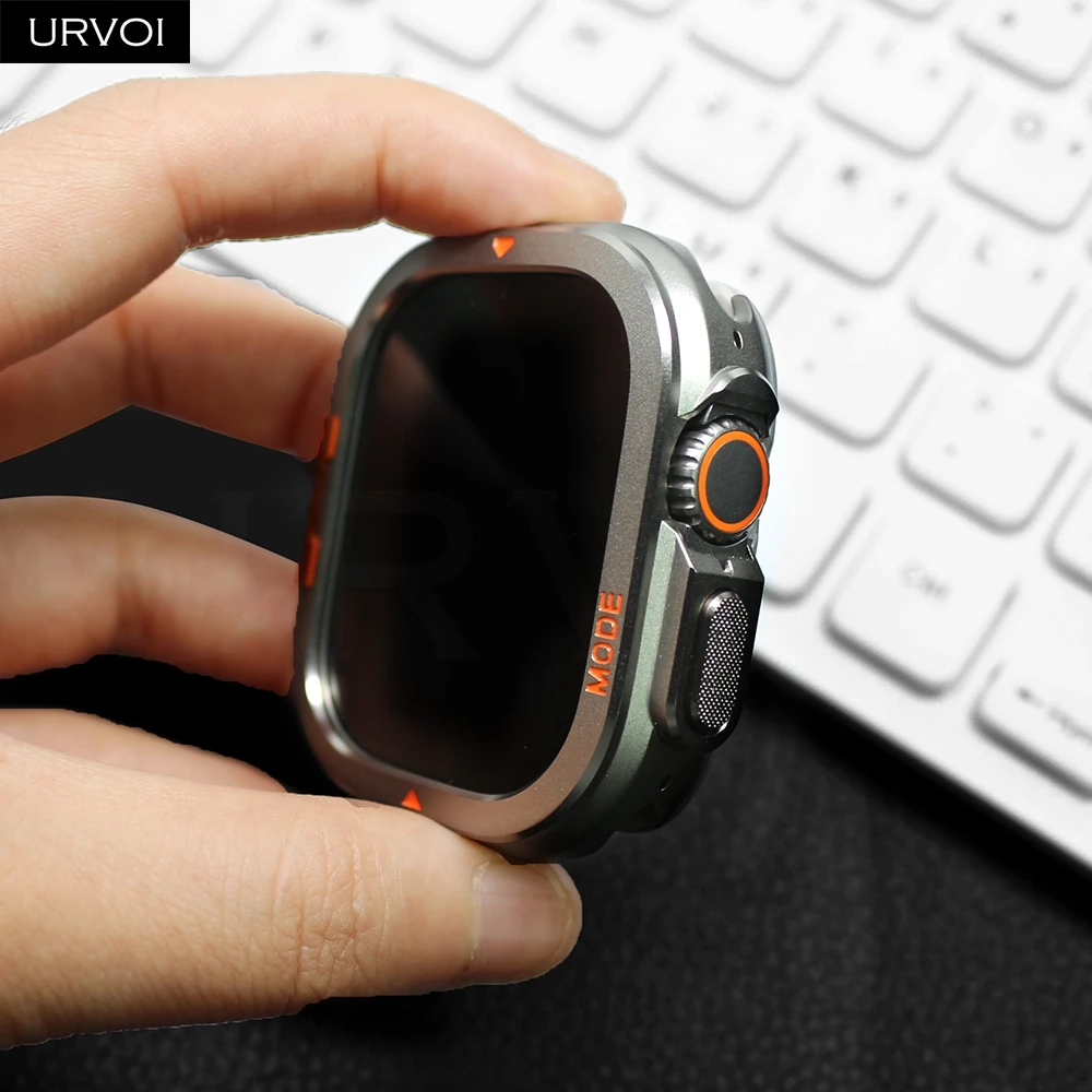 URVOI Alpine Case: Premium Metal Alloy Hard Bumper for Ultimate Protection in Natural Black