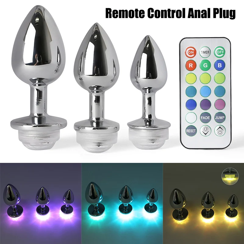 Plug Anale A Led Plug Anale In Metallo Con Giochi Sessuali Leggeri Per Coppie Luminoso Plug Per Massaggio Alla Prostata In Sughero Anale Coda Giocatto