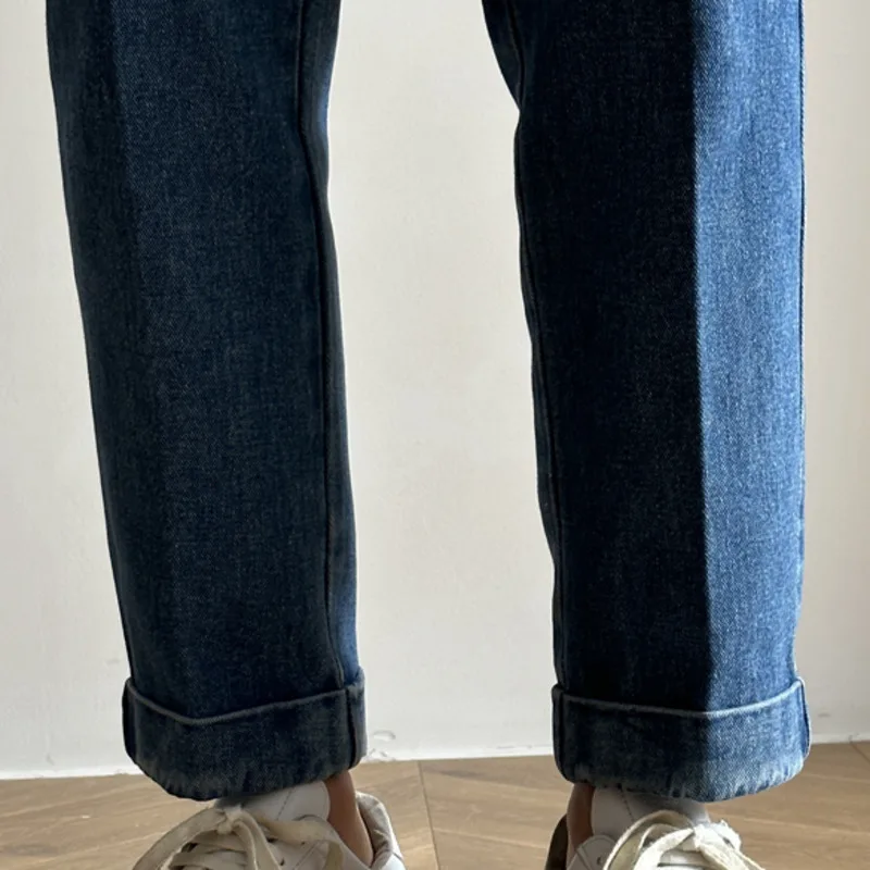 Straight Tube Loose Washed High Grade Business Pant Men Dress Trouser High Quality Double Pleated Jeans Straight Leg Pant Naples 5