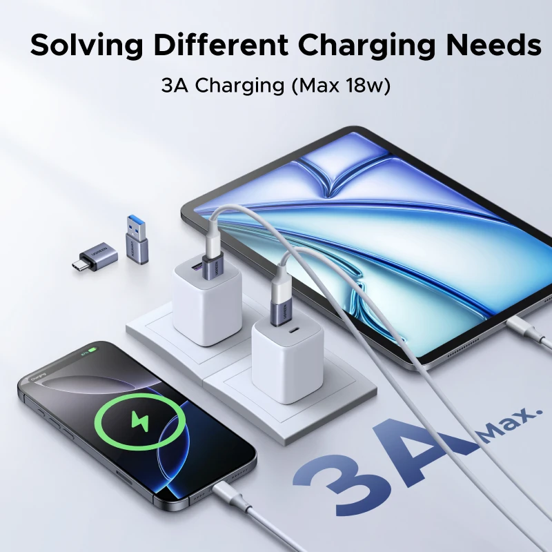 유그린 USB 3.1 OTG 어댑터 USB A(수) - USB C(암) 케이블 컨버터 4/5팩 맥북 삼성 S10 화웨이 USB to 타입-C OTG용
