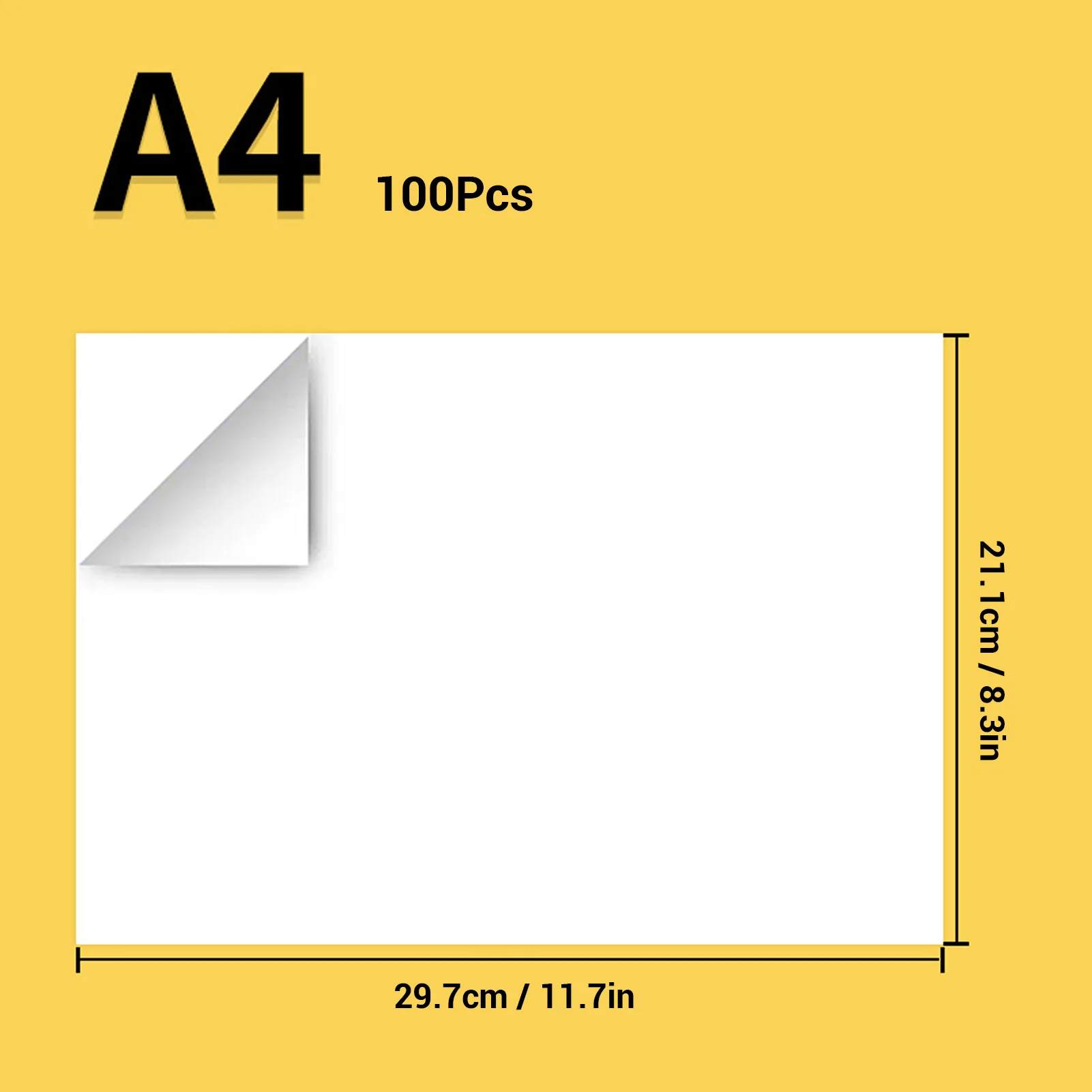 100Pcs Sticker Paper (8.3x11.7in) Inkjet Printer Printable White Sticky Self Adhesive Labels for Arts Craft  Sticker Paper