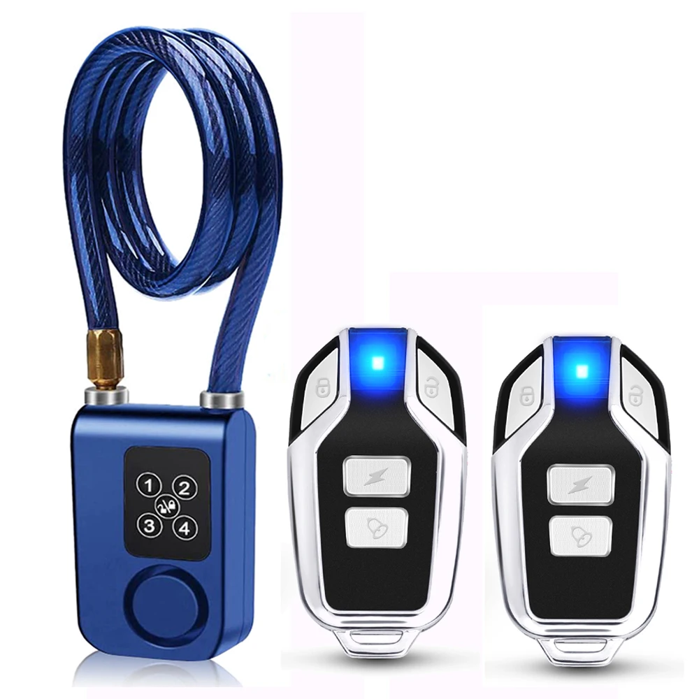 Candado Azul Antirrobo con Alarma para Patinete Eléctrico