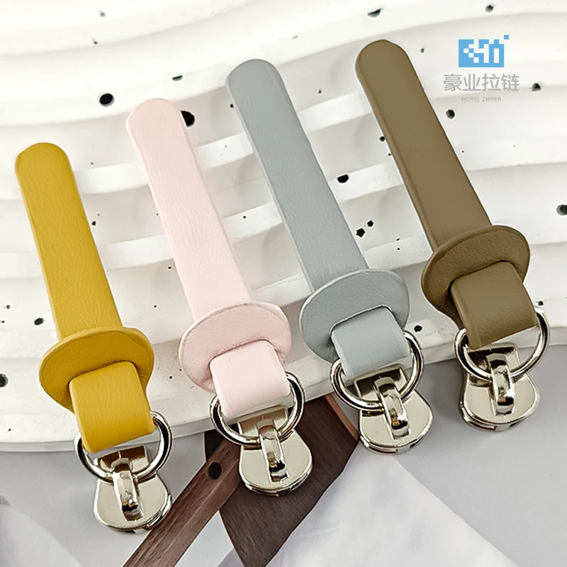 Genuine Top-Grain Leather Zipper Pulls for Men's & Women's Bags Backpacks Handbags and Thick Zipper Handles