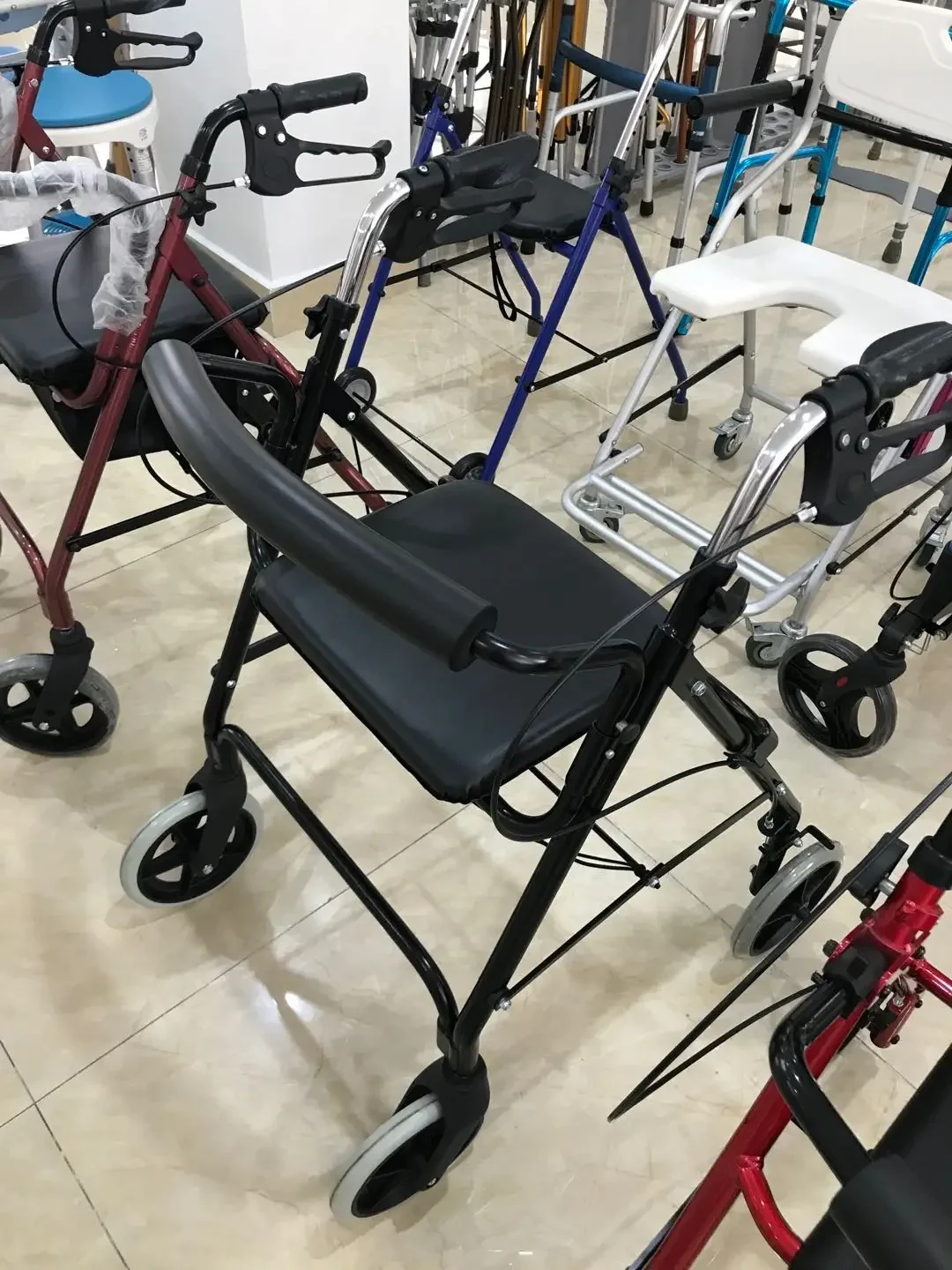 handicapped scooters mobility scooters and walker with seat balancing mini electric walker rollator 2