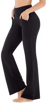 Bootcut Yoga Pants with Pockets for Women - Flare Leggings 1