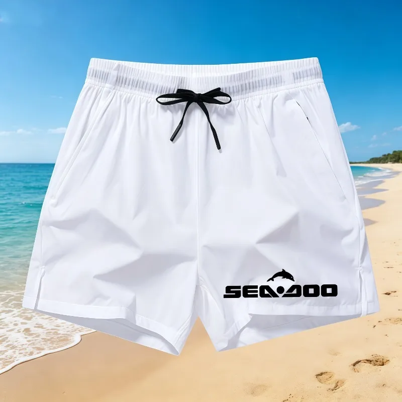 Sommer-Badeshorts für Herren, atmungsaktive, leichte Boardshorts, SEA • DOO Dolphin Print, lässige Sport- und Alltagskleidung, S-5XL