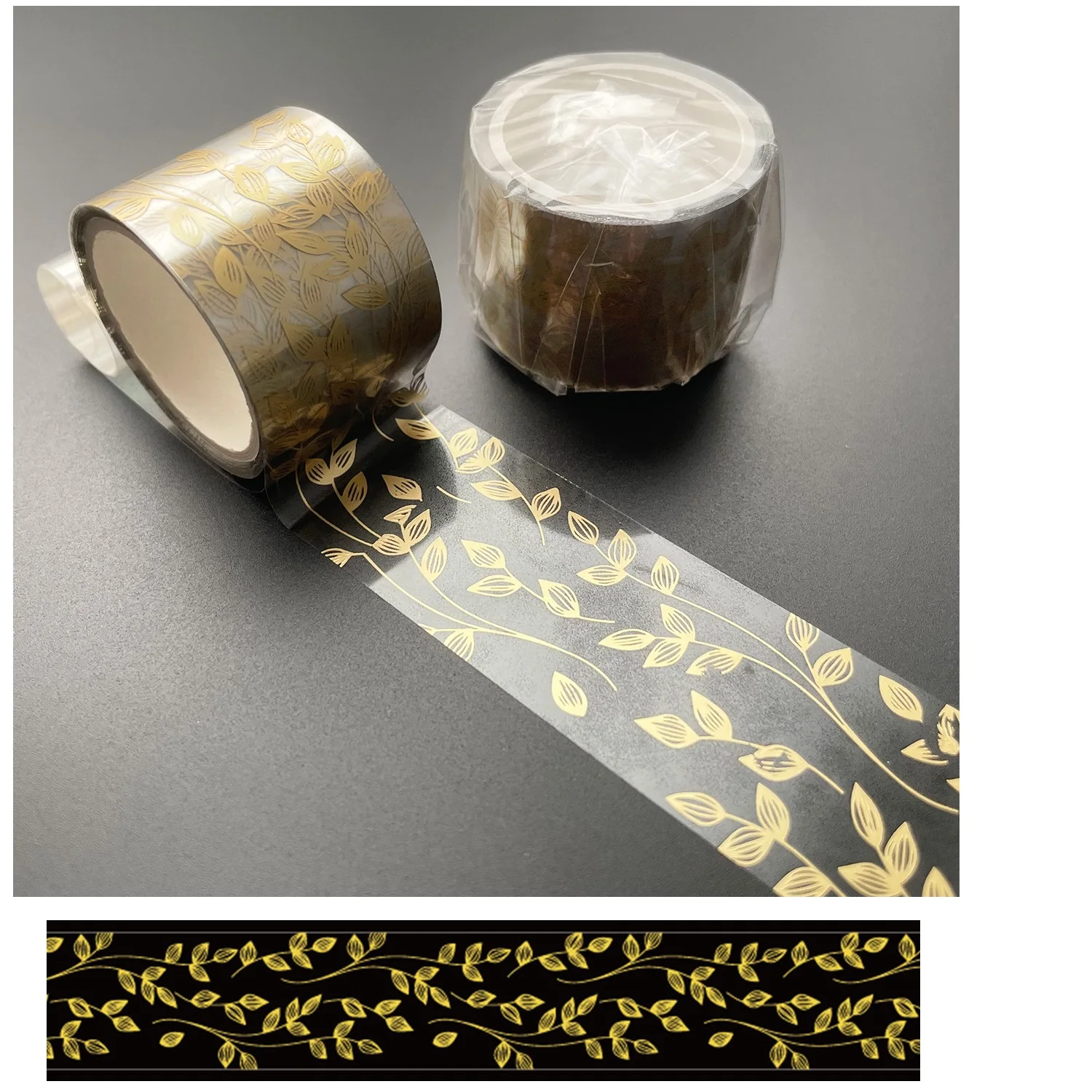Cinta adhesiva transparente de lámina dorada PET, pegatinas de decoración  para diario, hojas de mariposa, pluma, estrella, 30mm, A7086, 1 unidad -  AliExpress