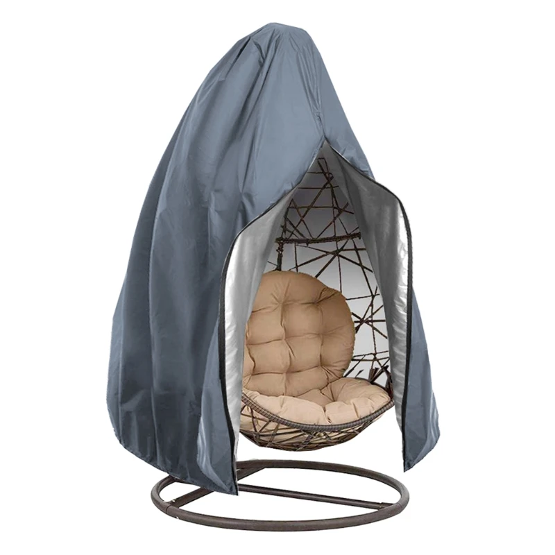 Outdoor Hanging Egg Chair Cover With Zipper Patio Garden Courtyard