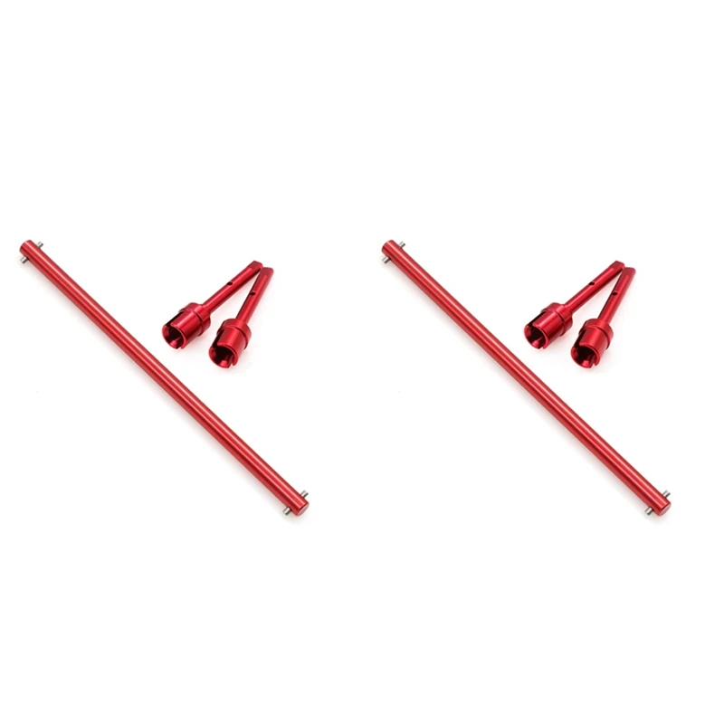 

2X Металлический центральный приводной вал и комплект шарниров пропеллера для Tamiya TT-02 TT02 TT02B 1/10 обновленные детали для радиоуправляемых автомобилей, 2