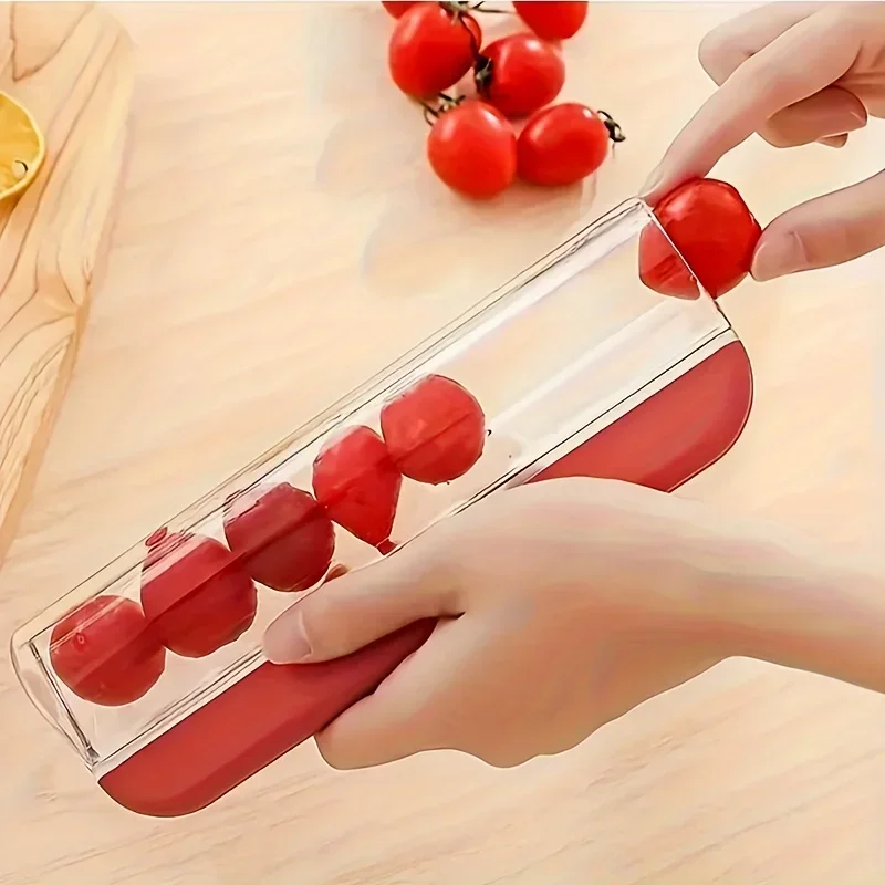 Grips Grape Tomato And Cherry Slicer Kitchen Vegetable Fruit Cutter Chopper Tools Auxiliary Baby Food Kitchen Cooking Tool