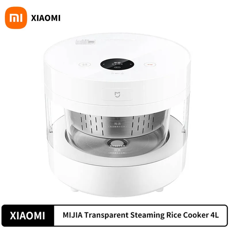 

XIAOMI MIJIA Transparent Steaming Rice Cooker 4L Electrical Pressure Cooker Household Multifunctional Kitchen Appliances