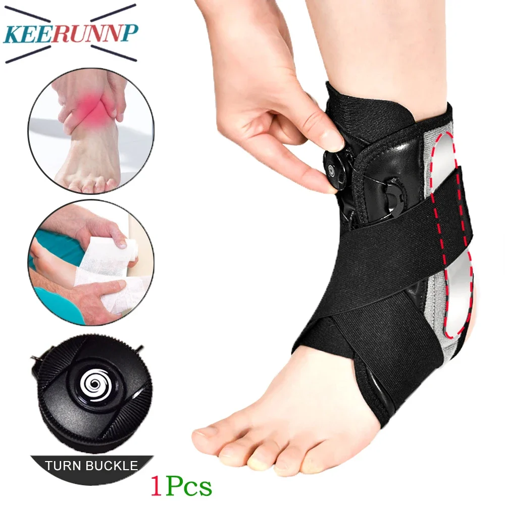 

1Pcs Ankle Brace With Lace Up Adjustable Compression Support Strap Stabilizer for Gym,Joint Pain Relief,Ankle Wrap for Women Men