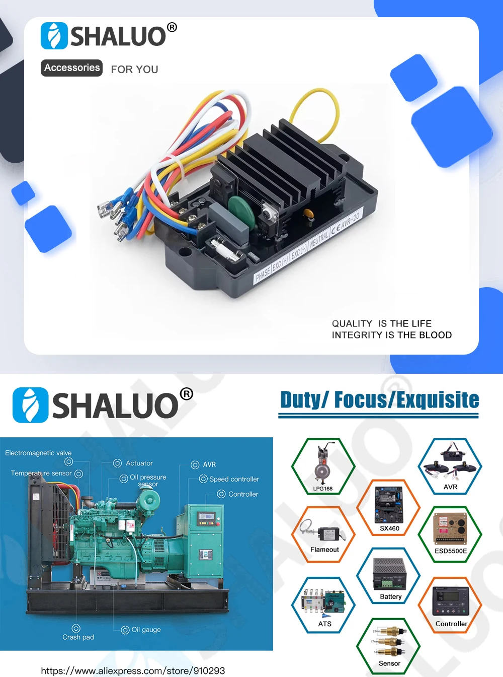 AVR-20 20a avr regulador de tensão automático