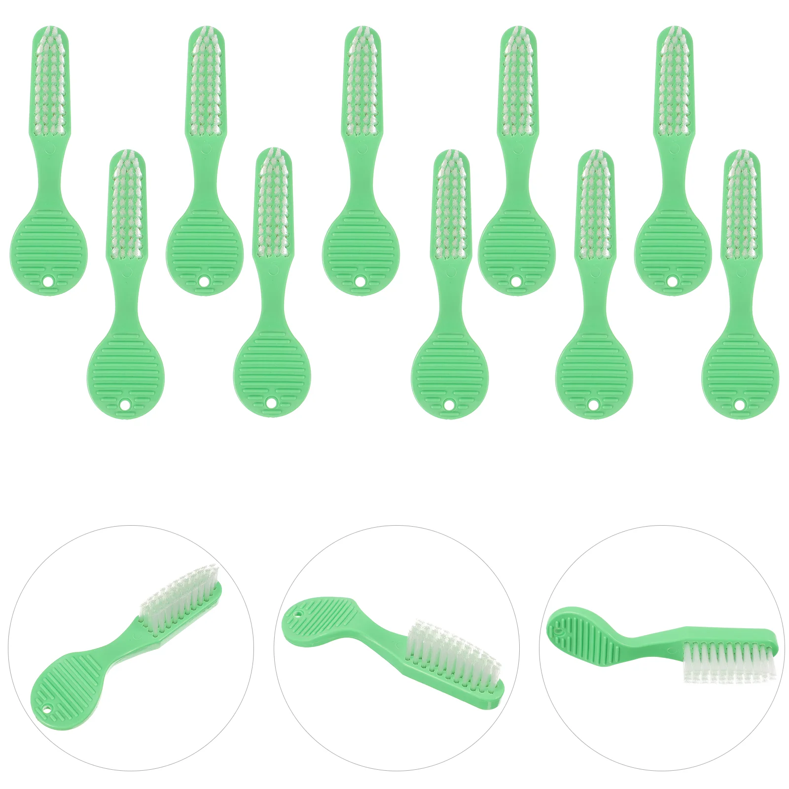 Healvian 10Pcs Handle Toothbrush Thumbprint Security Toothbrush Bulk Prison Toothbrush Short Handle Portable Travel Toothbrush prison architect