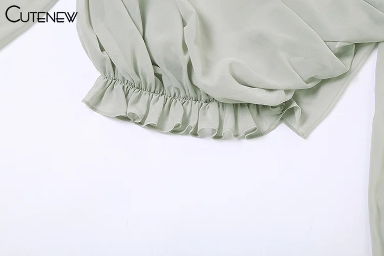 Women's Top Patchwork Long-Sleeved Mesh Shirt Casual Pleated Diagonal Collar Flower Decor Clothing Sexy Femme Streetwear