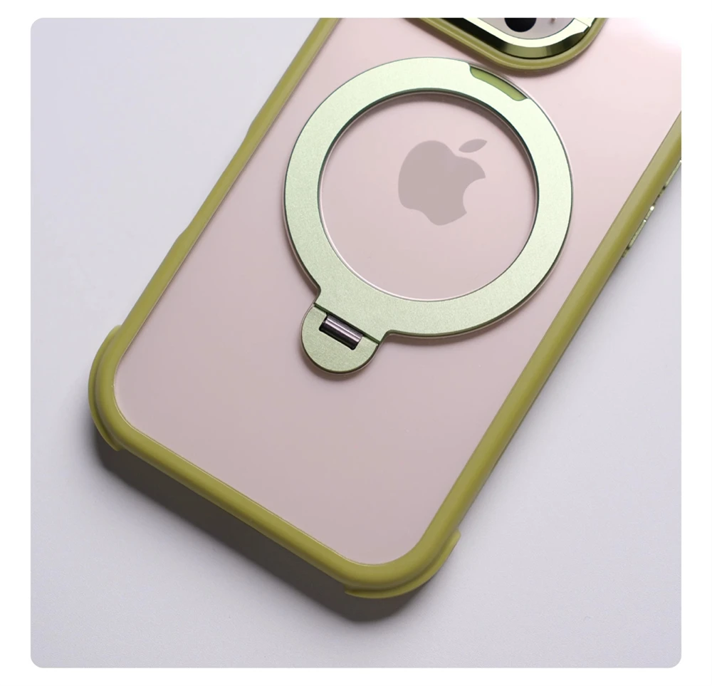 360 ° Magnetischer drehbarer Halter, stoßfeste Hülle für iPhone 17 16 Pro Max 15 14 13, transparent, für MagSafe Wireless Charge Cover – Detail 12