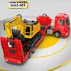 Double E663 Remote-controlled Flatbed Trailer Excavator Set Engineering Toy Car Boy And Girl Birthday Gift 2