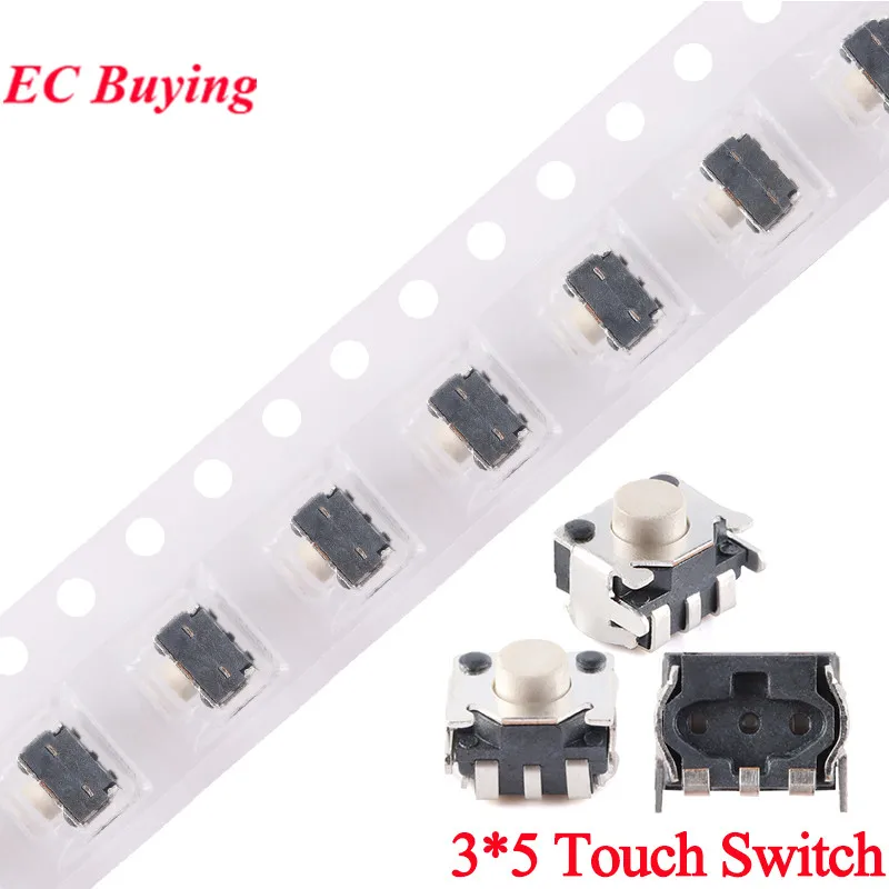 20Pcs/10pcs 3*5 Touch Schalter Smiley Gesicht Schalter 3,5 H Seite Drücken Tactile Micro Tact schlüssel Push Button Schalter Halterung SMT SMD 3Pin