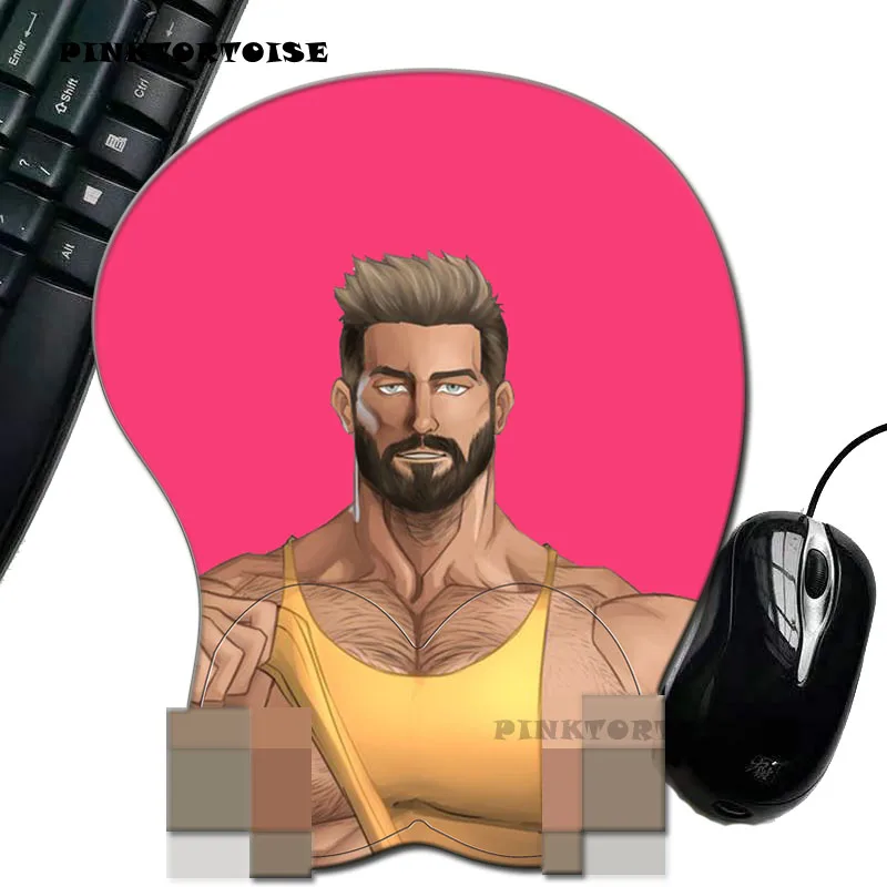 Pinktortoise Anime Carton 3d Mouse Pad Excitant Mousepad Ergonomic Soft