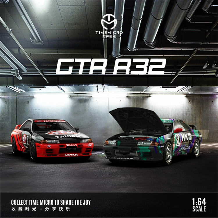 Tm Time Micro1:64 Gtr R32 Hks Advan Diecast Model Car